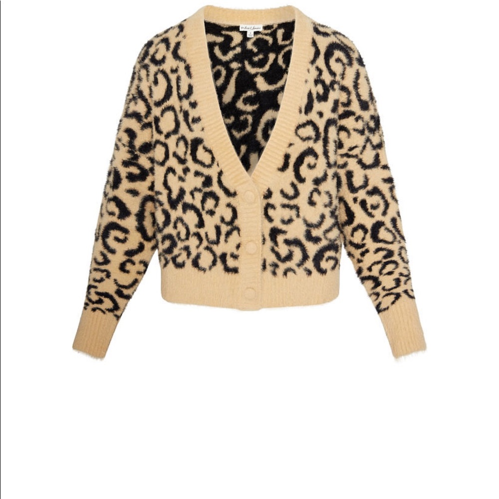 Victoria secret x for love and lemons nylon cheetah print sweater